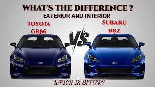 2023 Toyota GR86 vs 2023 Subaru BRZ  Differences Exterior and Interior [upl. by Atillertse]