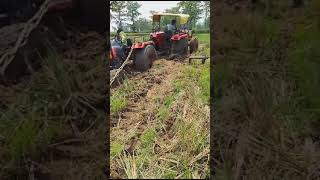 Kubota 4w tractor 45 hp pulling by another Kubota 55 hp 4wd [upl. by Neelia]