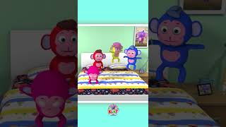 FIVE Little MONKEYS Jumping ON The BED V1 shorts kidssong rhymes [upl. by Meijer]