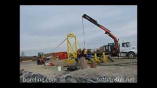 Boreline FlexiRiser  Technosub angled water well installation for mine dewatering [upl. by Yalonda519]