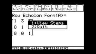 ▷Step by Step Linear Algebra on the TI89 wwwti89com [upl. by Adnolohs]