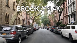 New York City 4K  Brooklyn Brownstones  Driving Downtown  USA [upl. by Vada567]