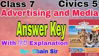 💥Answer Key💥Class 7Civics 5Advertising and MediaSuccess With Getting Ahead in Social Science [upl. by Usanis]