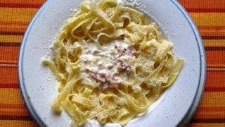 FETTUCCINI A LA CARBONARA RECETAS DE COCINA COCINA FACIL [upl. by Mairhpe]