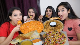 Paneer Pizza Biryani Dosa and Noodles Eating Challenge  Street Food Challenge  Food Challenge [upl. by Roht]