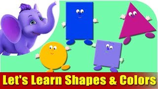 Lets Learn Shapes amp Colors  Preschool Learning [upl. by Tarrel]