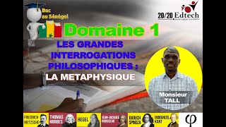 🔴Terminale LA RÉFLEXION PHILOSOPHIQUE LES GRANDES INTERROGATIONS PHILOSOPHIQUES  LA METAPHYSIQUE [upl. by Sower]