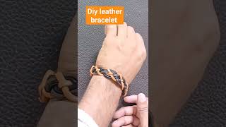 diy leather bracelet [upl. by Etta577]