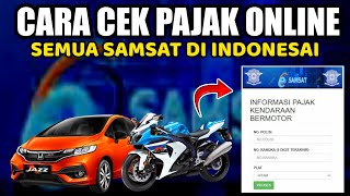 Cara Cek PAJAK Kendaraan Bermotor Secara ONLINE Lewat Hp Android [upl. by Ettennan654]