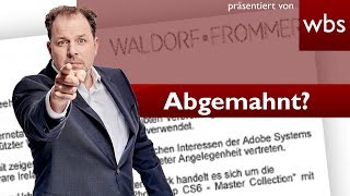 FilesharingAbmahnung Waldorf Frommer  Rechtsanwalt Christian Solmecke [upl. by Abbey]