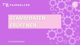 Stammdaten erfassen [upl. by Rush]