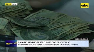 Salario mínimo sería G 2680000 desde julio [upl. by Fonzie]