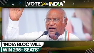 Exit Poll 2024 INDIA bloc will win 295 seats says Congress president Mallikarjun Kharge  WION [upl. by Eilsehc315]