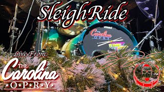 Sleigh Ride  Brian Setzer Orchestra  Carolina Opry  Drum Cam [upl. by Zubkoff246]