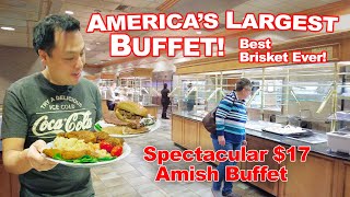 Americas Largest Buffet Eating at an Extravagantly Humble Amish Buffet at Shady Maple Smorgasbord [upl. by Dorran]