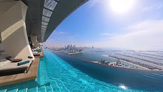 360° Footage of Worlds Highest Infinity Pool at Aura Skypool Dubai on Palm Jumeirah [upl. by Annawak]