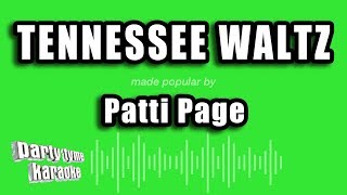 Patti Page  Tennessee Waltz Karaoke Version [upl. by Azilef]