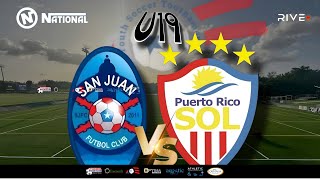 SAN JUAN FC vs PR SOL  5ta JORNADA U19 MASC DIV 1  YST [upl. by Leahcam]