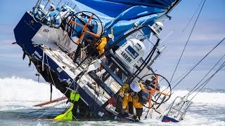 Team Vestas Wind on the reef at Cargos Carajos Shoals [upl. by Nerita]