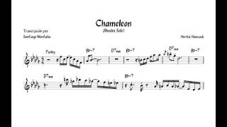 Herbie Hancock ¨Chameleon¨  Rhodes Solo Transcription [upl. by Adamek]