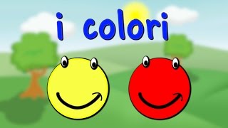 I colori in italiano per bambini  Impara litaliano  Aprenda italiano [upl. by Furlani]