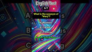 English Synonym Quiz quiz english englishgrammar synonyms shortsfeed shorts learnenglish [upl. by Eahsal]