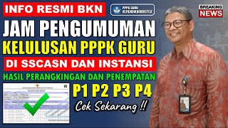 🔴INFO RESMI BKN JAM PENGUMUMAN KELULUSAN PPPK GURU 2023 DI SSCASN DAN INSTANSI [upl. by Malaspina259]