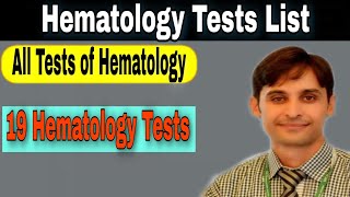 Hematology Tests List [upl. by Dryfoos]