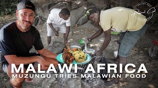 Malawi Africa Food Adventure Trying African Food with Locals [upl. by Zitvaa]