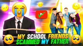 MY SCHOOL FRIENDS SCAMMED MY FATHER 😃😂 FUNNY STORY  Garena Free Fire [upl. by Ydur]