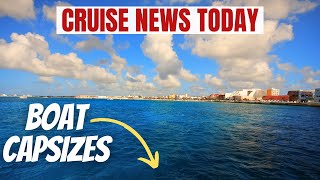 Tour Boat Capsizes in Cozumel Ship Replaces Missing Anchor [upl. by Westbrooke]