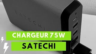 Satechi Adaptateur Multiprise Chargeur de Voyage 75W français test déballage [upl. by Nereen]