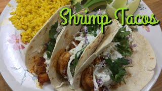 Shrimp Tacos  Shrimp Taco Recipe [upl. by Anwahsak]