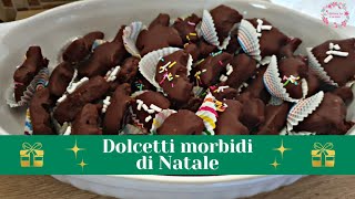 DOLCETTI MORBIDI DI NATALE FACILISSIMI DA FARE E SENZA COTTURA Ricetta di Violina in Cucina [upl. by Gib]