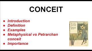 What is a Conceit figures of speechMetaphysical Conceit amp Petrarchan Conceit [upl. by Ingram]