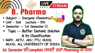 Buffer Isotonic Solution  Buffer Equation  b Pharma 1st sem  Part 2 Unit 2  Punit Sir [upl. by Puttergill]