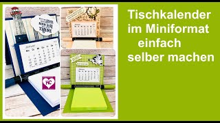 MiniTischkalender basteln [upl. by Leilani]