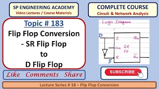 183 Flip Flop Conversion SR Flip Flop to D Flip Flop Conversion [upl. by Rhona]