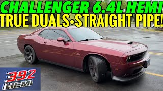 2018 Dodge Challenger 392 HEMI 64L V8 w TRUE DUAL STRAIGHT PIPES [upl. by Ewolram]