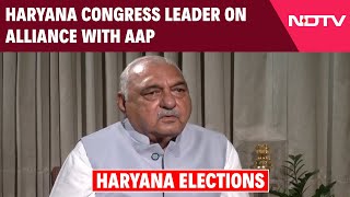 Haryana Elections  Bhupinder Hooda Explains Why Alliance Fell Through With AAP In Haryana [upl. by Anaiad724]