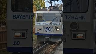 Bayrische zugspitzbahn entering grainau stasion  deutschebahn train railway idkwhattoputhere [upl. by Joub981]