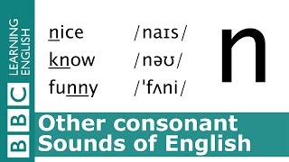 English Pronunciation 👄 Consonant  n  nice funny amp son [upl. by Ogdan]