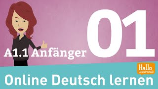 Online Deutsch lernen  A11 Anfänger  sich vorstellen  das Alphabet  die Zahlen  Aussprache [upl. by Nosyt833]