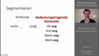 Einführung in die Sprachwissenschaft Thema 8  Morphologie [upl. by Ahsok]