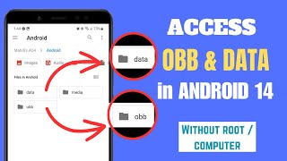 Fix Android Obb Folder Access Denied  Edit Data Folder in Android 1314 Without Root [upl. by Courtund596]