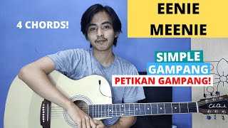 TUTORIAL PETIKAN Eenie Meenie  Justin Bieber Sean Kingston Tutorial Gitar Easy Chords [upl. by Trevorr]