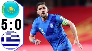 Greece vs Kazakhstan 50 Highlights  Euro 2024 Qualification Playoff [upl. by Enilrem]