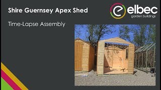 How to assemble a Shire Guernsey Shiplap Apex Shed  elbec garden buildings [upl. by Ispep]