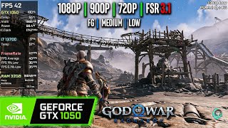 GTX 1050  God of War Ragnarok  1080p 900p 720p FSR 31 FG  Medium Low [upl. by Eisej]