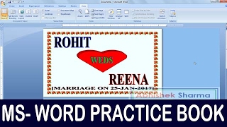 Exercise 04  Ms Word Practice Book  How To Make Marriage Pamphlet Ms Word [upl. by Sigvard]